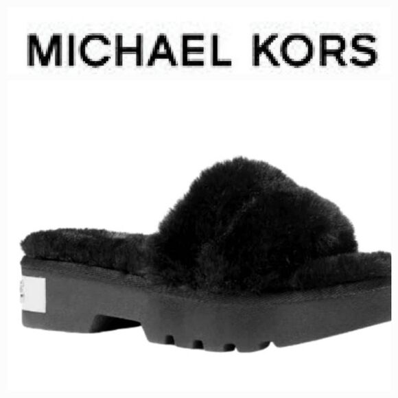 Michael Kors Alfie Fur Slide Sandal - Picture 1 of 12
